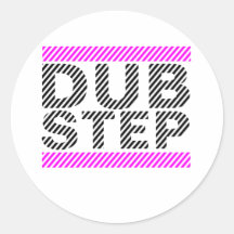 Rosa Dubstep flickor Runda Klistermärken
