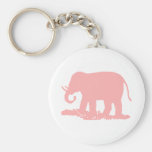 Rosa elefant nyckel ring