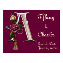 Rosa elegansMonogram A Vykort