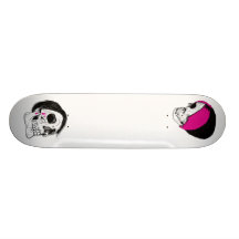 Rosa Emo Rockstar döskallarSkateboards