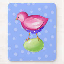 Rosa fågelblått Mousepad Musmattor