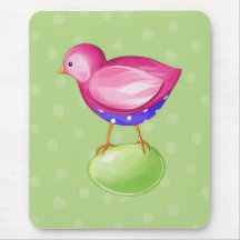 Rosa fågelgrönt Mousepad Musmattor