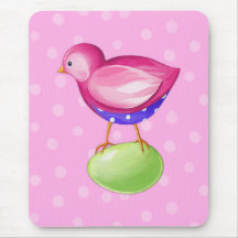 Rosa fågelrosor Mousepad Musmatta