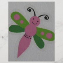 rosa fjäril flygblad designs