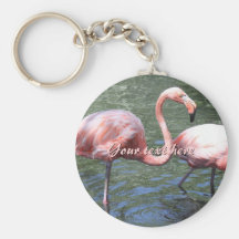 Rosa Flamingos Nyckelring