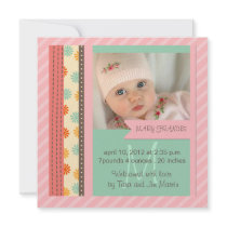 Rosa födelsemeddelanden för nätt Scrapbook