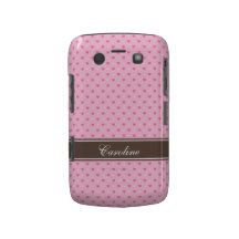 Rosa fodral för hjärtapolka dotsblackberry bold blackberry bold case