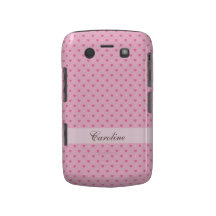 Rosa fodral för hjärtapolka dotsblackberry bold blackberry bold case