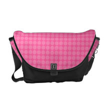 Rosa för polka dots messenger bag flickaktigt