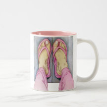 Rosa fot mugg