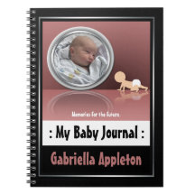 Rosa fotoreflexion - min babyjournal anteckningsböcker
