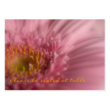 Rosa Gerbera •, Kort för gästplaceringkortkort Visitkort Mallar