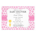 Rosa giraffbaby showerinbjudningar