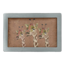 Rosa Giraffes Glitzy Belt Buckle belt buckles