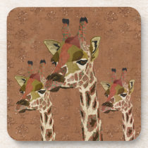 Rosa Giraffes Glitzy Coaster cork underlägg