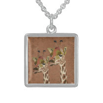 Rosa Giraffes Glitzy Necklace halsband