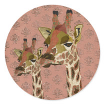Rosa Giraffes Glitzy Sticker klistermärken