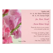 Rosa Gladiola bröllopinbjudan