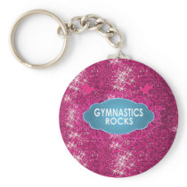 Rosa GNISTRA Keychain för gulliga gymnastiska sten nyckelringar