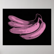 Rosa grafisk banan affisch