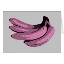 Rosa grafisk banan kort