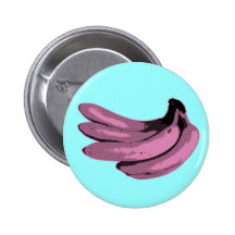 Rosa grafisk banan pins