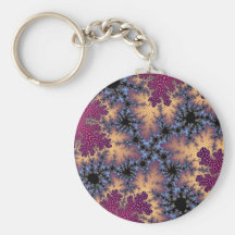 Rosa grundläggande Petalstänk knäppas Keychain Nyckelring