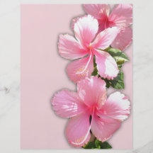 Rosa hawaianska hibiskusblommor personliga flygblad