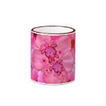 Rosa hibiskus och Honu sköldpaddor Kaffe Muggar
