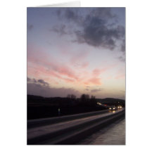 Rosa himmel över Helsingborg Hälsningskort