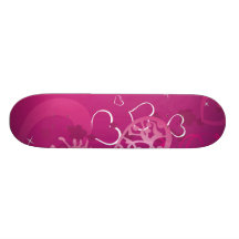 Rosa hjärtaCollage Anpassningsbara Skateboard