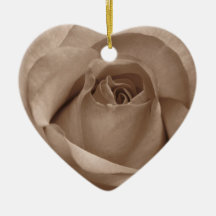 rosa hjärtaprydnad för sepia julgransdekorationer