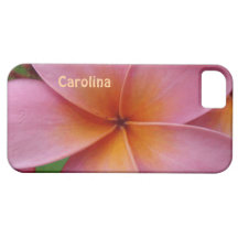 Rosa iphone 5 för Plumeriablommapersonligen täcker iPhone 5 Cover