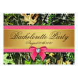 Rosa jaga Camo Bachelorette partyinbjudningar