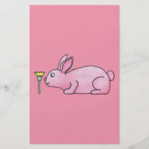Rosa kaninRabbit. Flygblad Designs