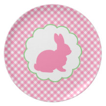 Rosa kaninSilhouette Dinner Plate