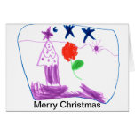 Rosa kort för jul