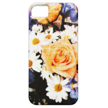 Rosa lantligt land och daisyfodral iPhone 5 Case-Mate cases