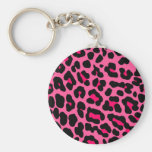 Rosa Leopard Nyckel Ring