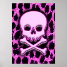 Rosa Leopardskalle Print