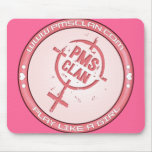Rosa logotyp 2 för PMS Mousepad- Mus Matta