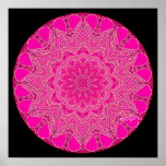Rosa-Magenta Mandala Affischer