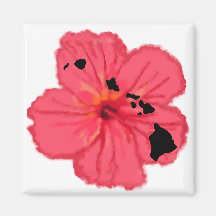 Rosa magnet för öar för hibiskusw Hawn Magneter För Kylskåp