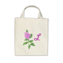 Rosa målning för lavendel, Monogramtote bags