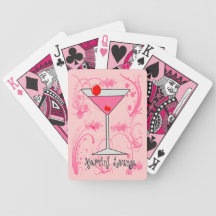 Rosa Martini - Martini vardagsrumcykel som leker k Spel Kort