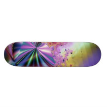 Rosa metallisk Fractalmagi Skateboard Deck