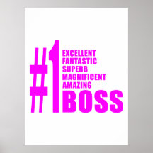 Rosa modern chefer: Numrera en chef Posters