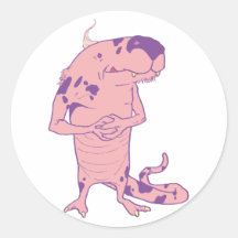 rosa Monster pink Runde Sticker