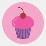 Rosa muffin klistermärken