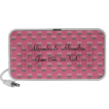 Rosa muffinbröllopfavörer laptop högtalare